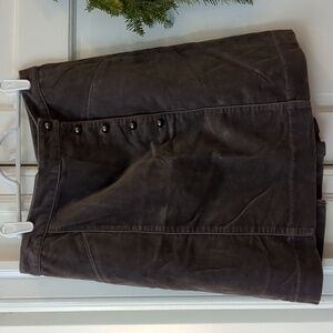 Cartonnier Side Button Purple Grey Corduroy Skirt 6 Lined